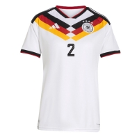 Camiseta Alemania Antonio Rudiger #2 Primera Equipación Replica Mundial 2026 para mujer mangas cortas